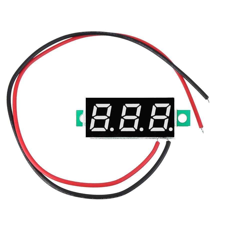 LED Voltmeter Spannung Digital Anzeige 0.28 Zoll 2,5V-30V - diverse Farben - NEU