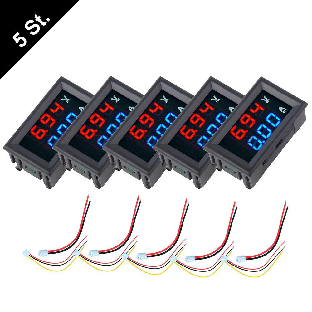 Geekcreit Mini Digital Voltmeter Amperemeter DC 100V 10A Blau + Rot Dual LED