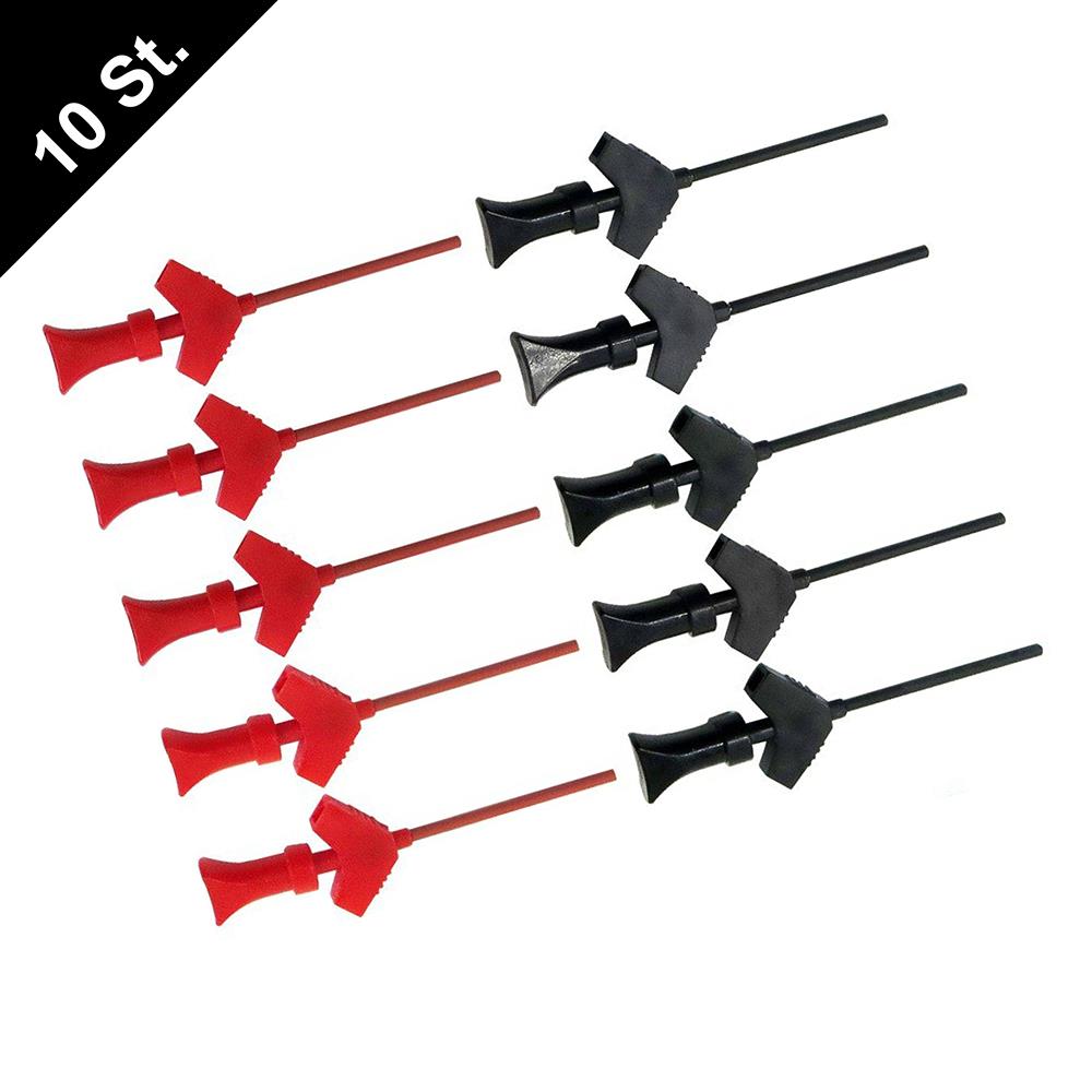 Cleqee SMD IC Test Hook Hook Clip Mini Grabbers Test Tip Dupont Red Black