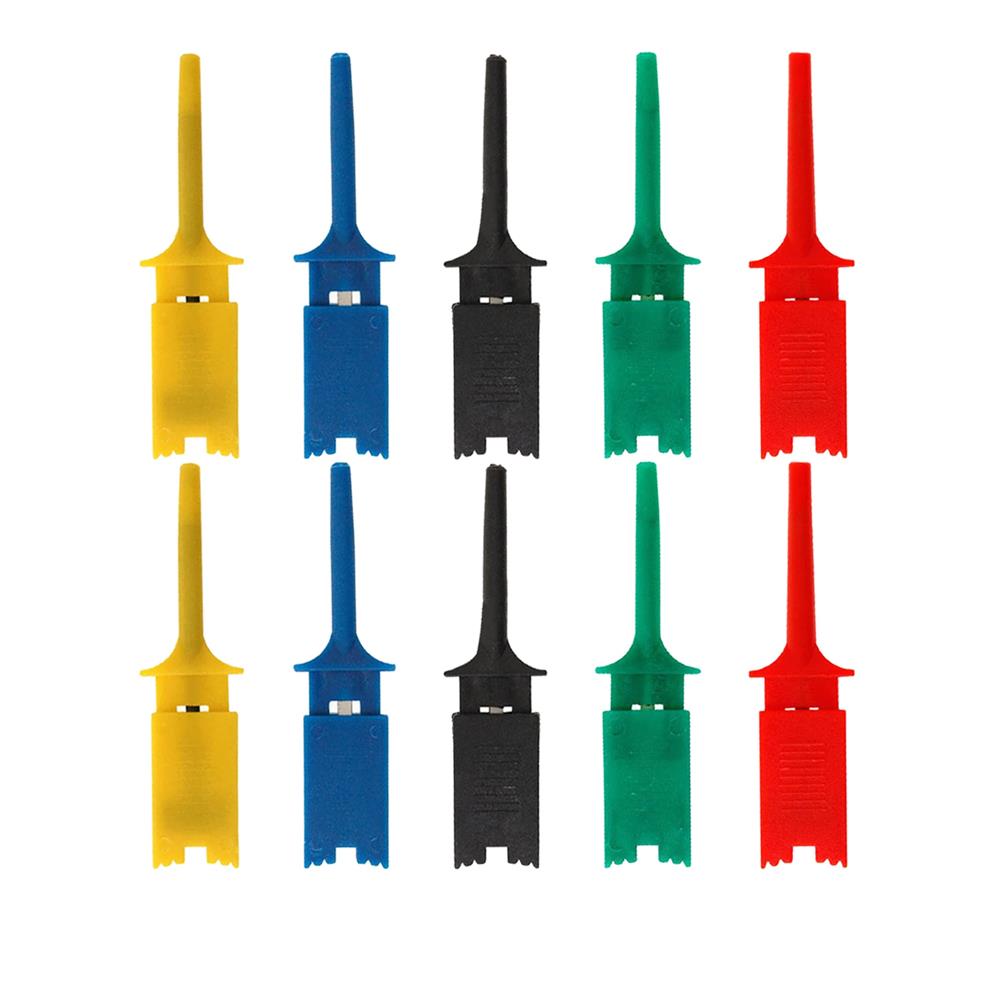 10x Bunte Test Haken Hook Clip Mini Grabbers SMD Logic IC Testsonde Prüfspitze