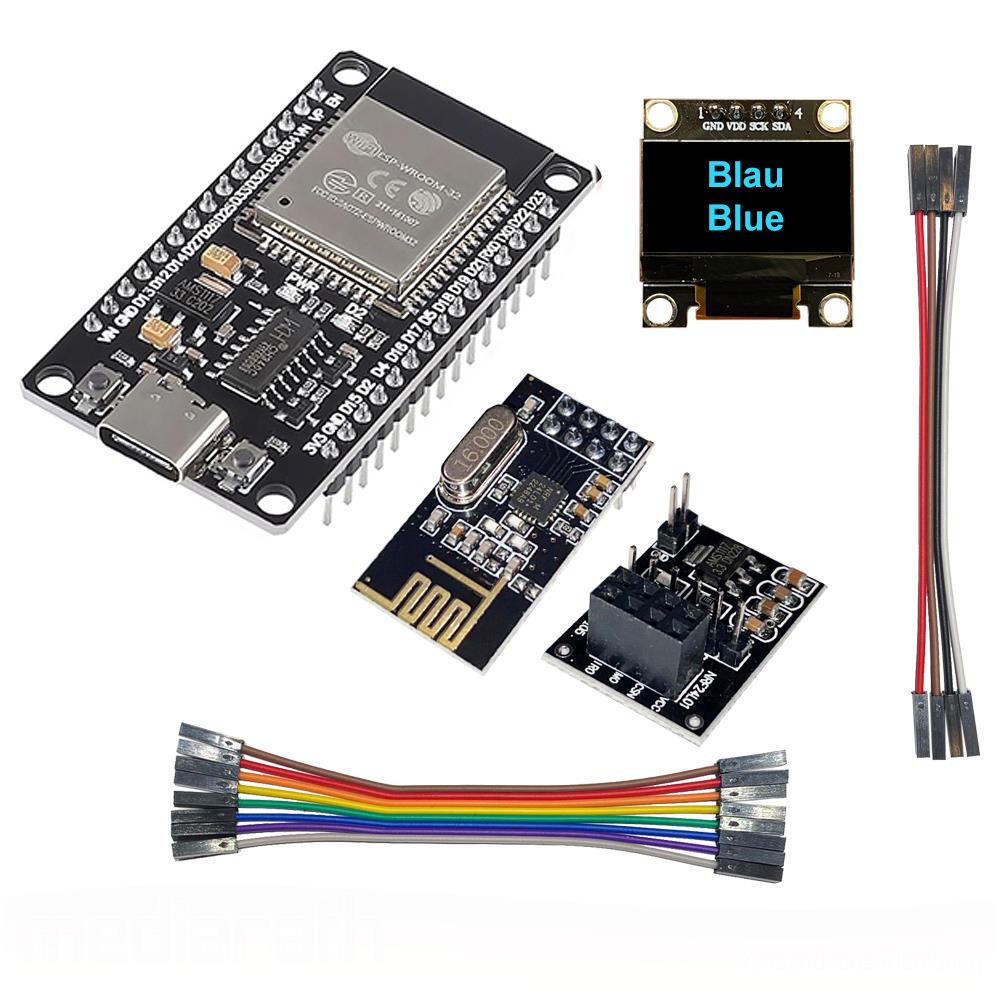 OpenDTU Hoymiles DIY Kit Display SSD1306 + ESP32 + NRF24L01Plus + Socket + Kabel