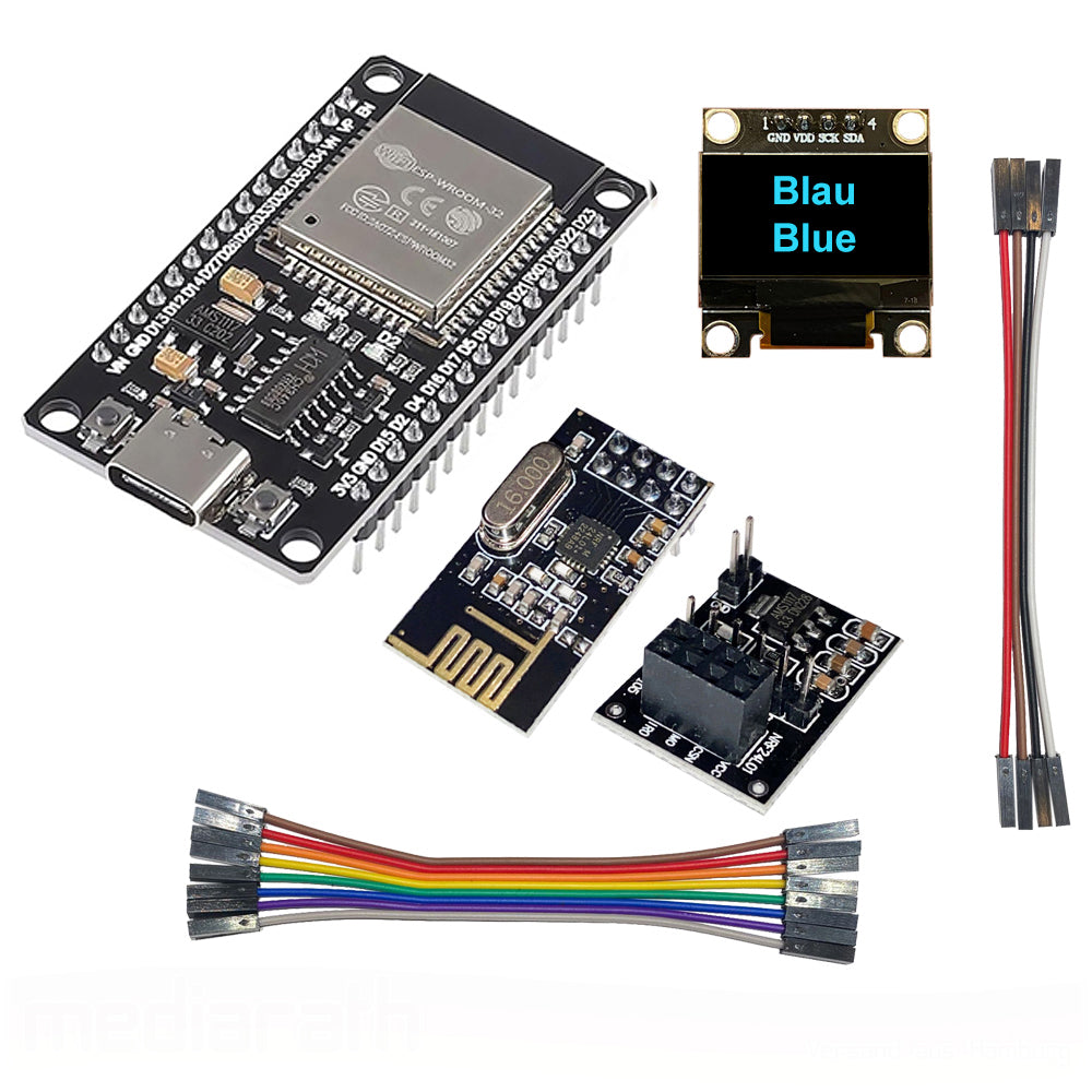 OpenDTU Hoymiles DIY Kit Display SSD1306 + ESP32 + NRF24L01Plus + Socket + Kabel