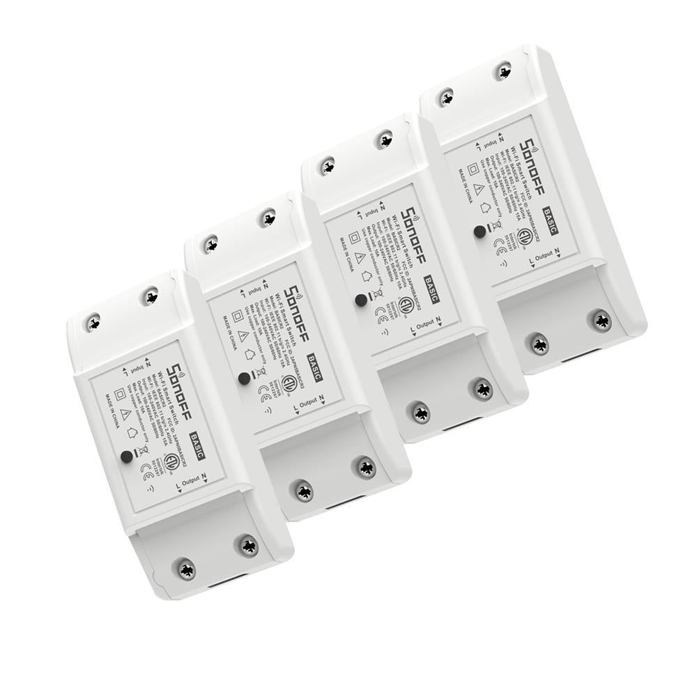 4X SONOFF BASIC R2 WiFi Smart Switch 10A Tasmota 15 Alexa iobroker MQTT