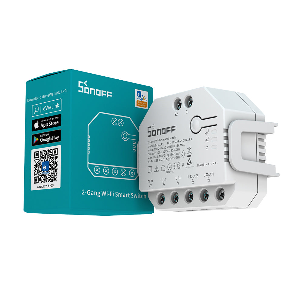 SONOFF DUAL R3 WiFi Smart Switch Verbrauchsmessung - Tasmota 15 opt. calibrated