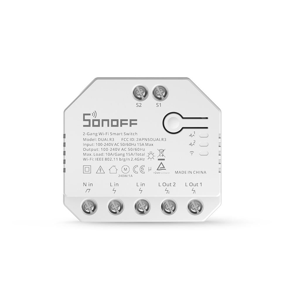 SONOFF DUAL R3 WiFi Smart Switch Verbrauchsmessung - Tasmota 13 Alexa iobroker