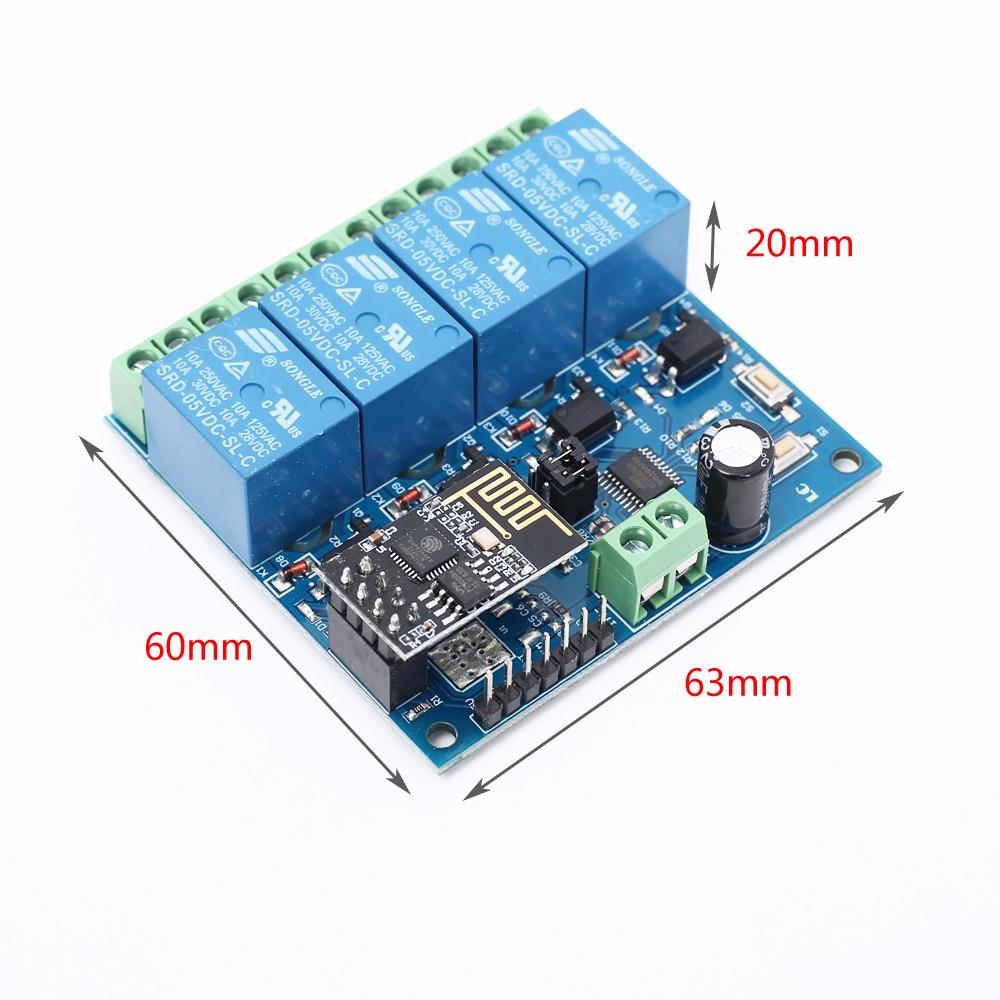 LC Technology 5V 4 Channel Relay 4 Channel Relay ESP8266 WIFI - Tasmota 15 NEW