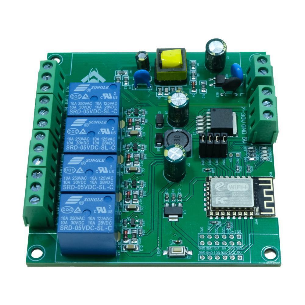 LC Technology ESP8266 ESP-12F WiFi 4 channel relay DC5-30V AC90-250V Tasmota 15