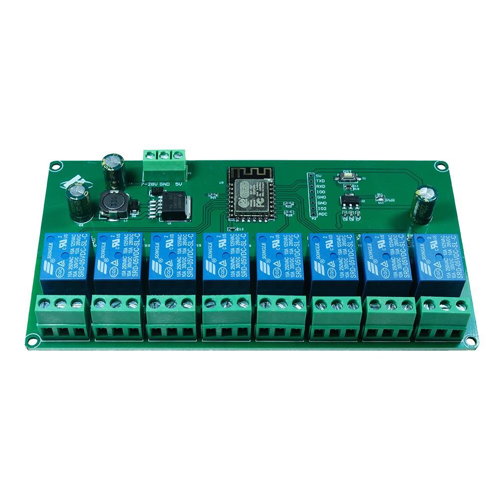LC Technology ESP8266 ESP-12F WiFi 8 Kanal Relais DC5V - DC7-28V Tasmota 14