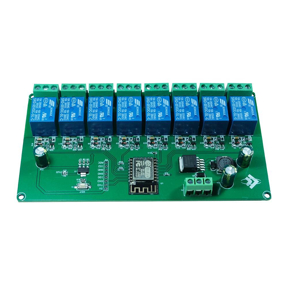 LC Technology ESP8266 ESP-12F WiFi 8 Kanal Relais DC5V - DC7-28V Tasmota 14