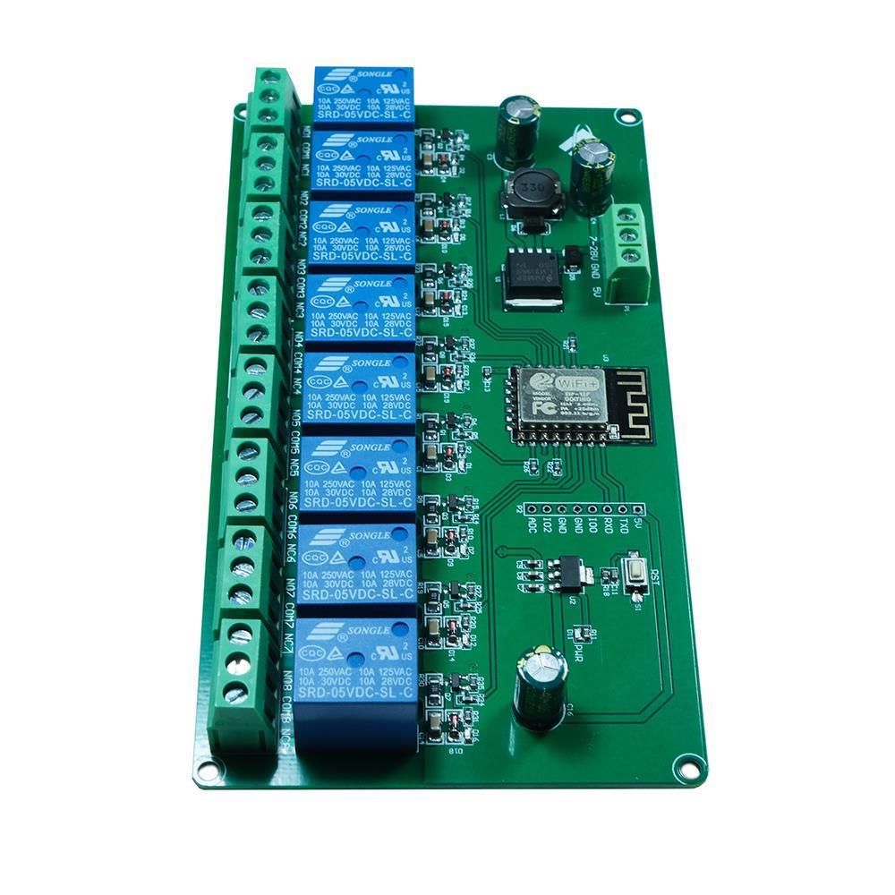 LC Technology ESP8266 ESP-12F WiFi 8 Kanal Relais DC5V - DC7-28V Tasmota 14
