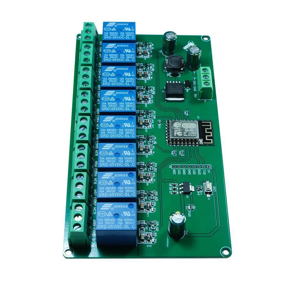 LC Technology ESP8266 ESP-12F WiFi 8 Kanal Relais DC5V - DC7-28V Tasmota 15