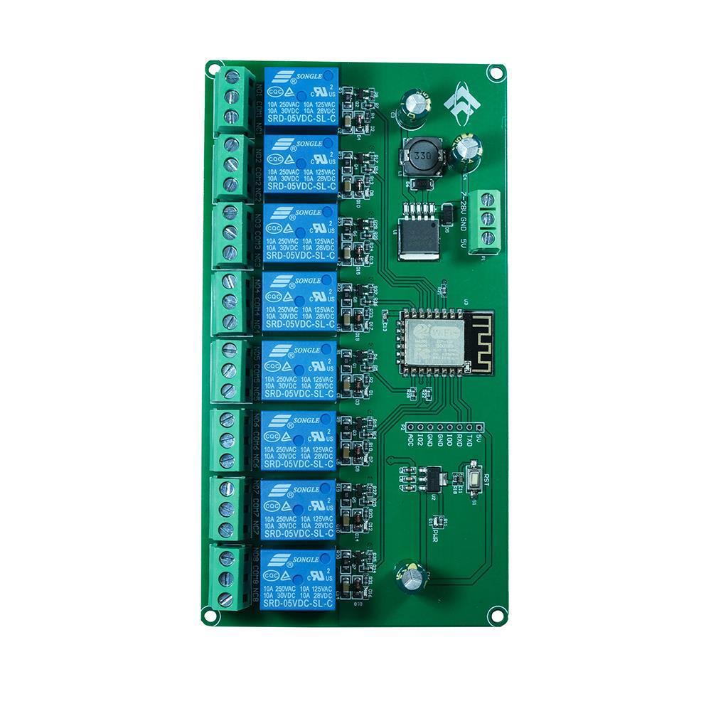 LC Technology ESP8266 ESP-12F WiFi 8 Kanal Relais DC5V - DC7-28V Tasmota 14