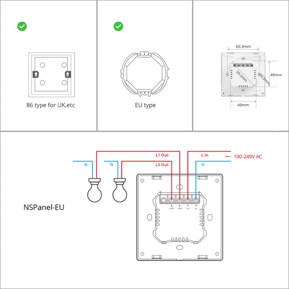 SONOFF NSPanel Touch Display Wall Switch Smart Scene Wall Switch Tasmota 15