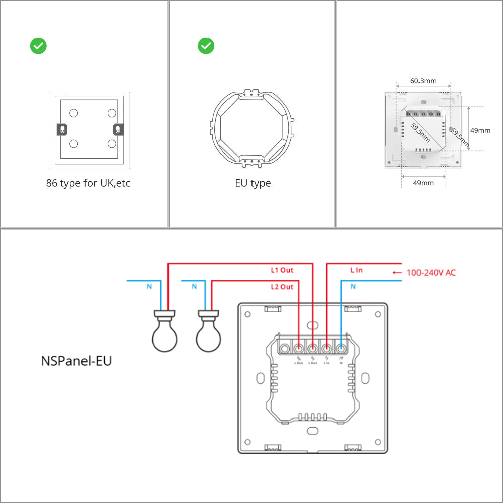 SONOFF NSPanel Touch Display Wall Switch Smart Scene Wall Switch Tasmota 15