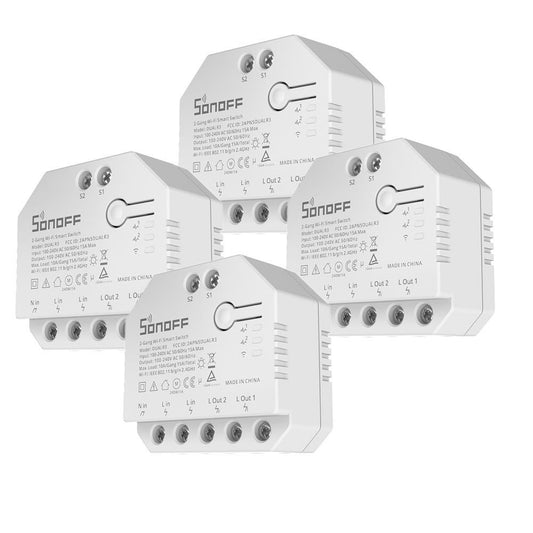 4X SONOFF DUAL R3 WiFi Smart Switch consumption measurement Tasmota 15 Alexa iobroker