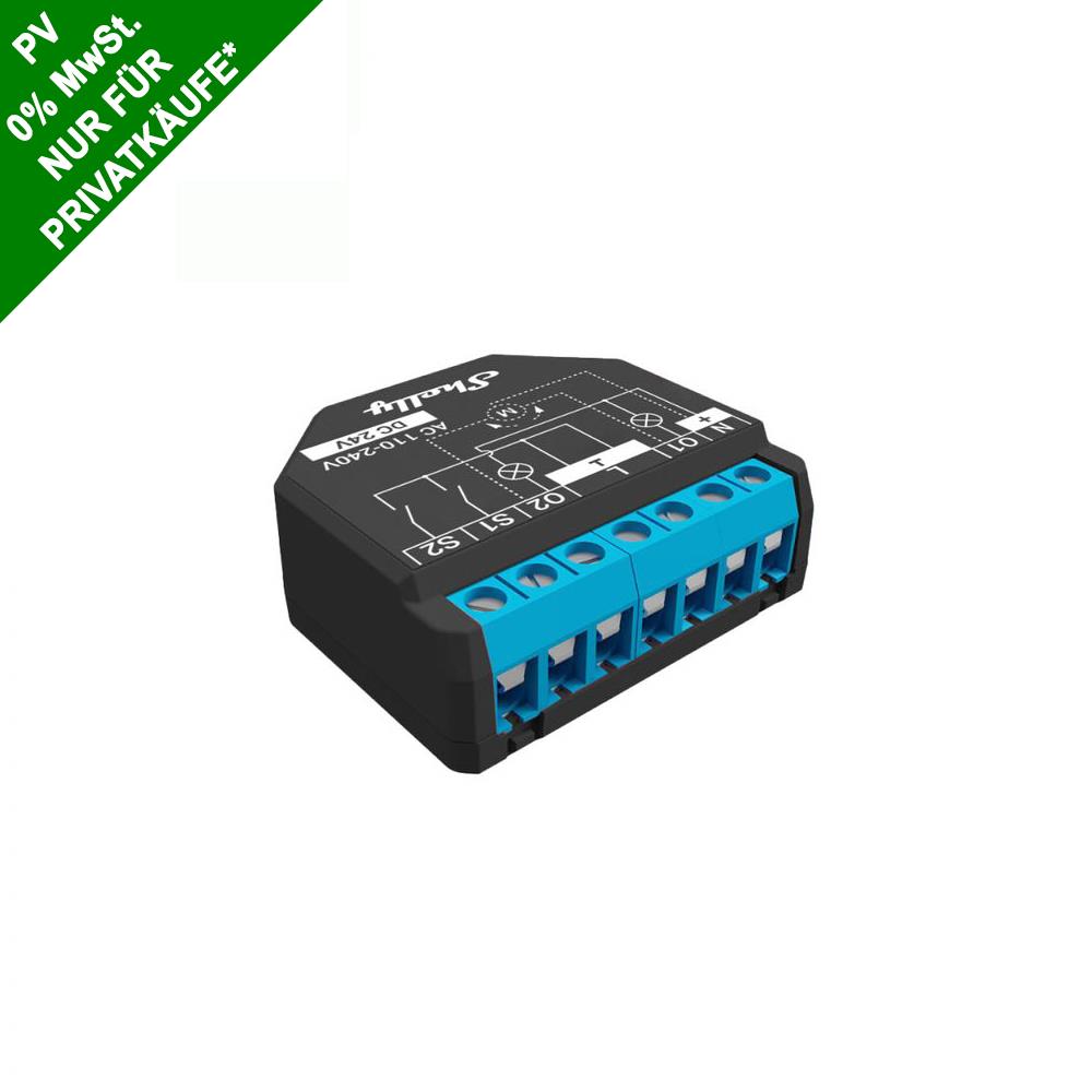 Shelly Plus 2PM 16A DC-AC Smart WiFi energy feed per channel Tasmota 15 PV