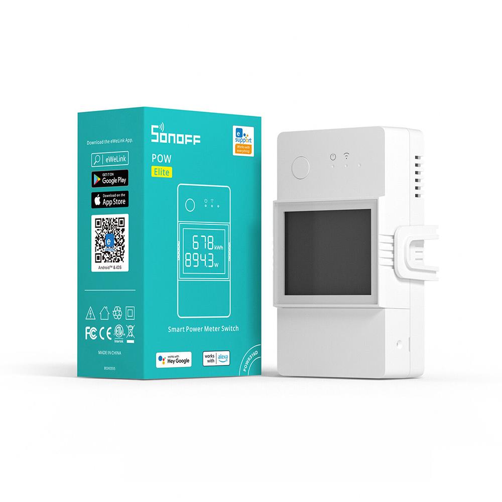 SONOFF POW Elite 20A WiFi Smart Switch Energy Feed Display Tasmota 15 PV