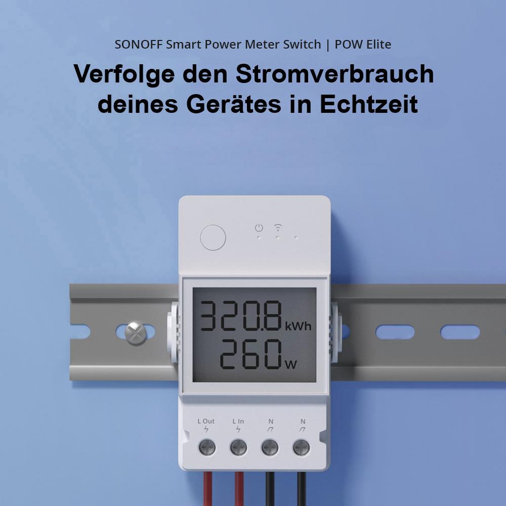 SONOFF POW Elite 20A WiFi Smart Switch Energy Feed Display Tasmota 15 PV