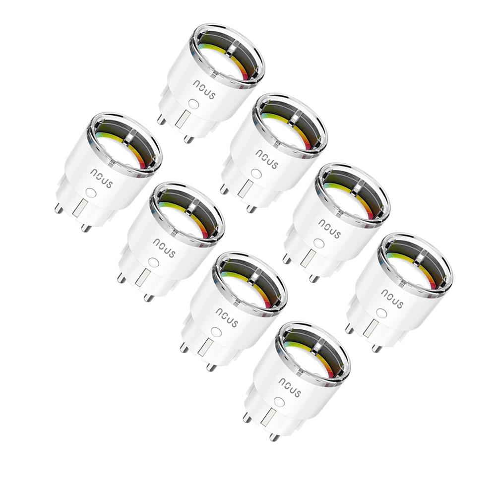 8X Nous A1T 16A 3680W Verbrauchsmessung WiFi Smart Socket Tasmota preinstalled