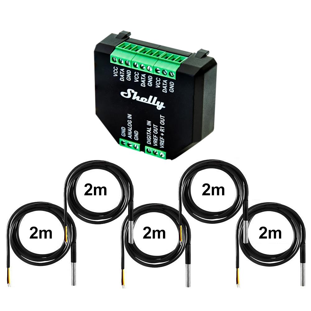Shelly Plus AddOn Sensor Extension for Plus Devices opt. max. 5x DS18B20