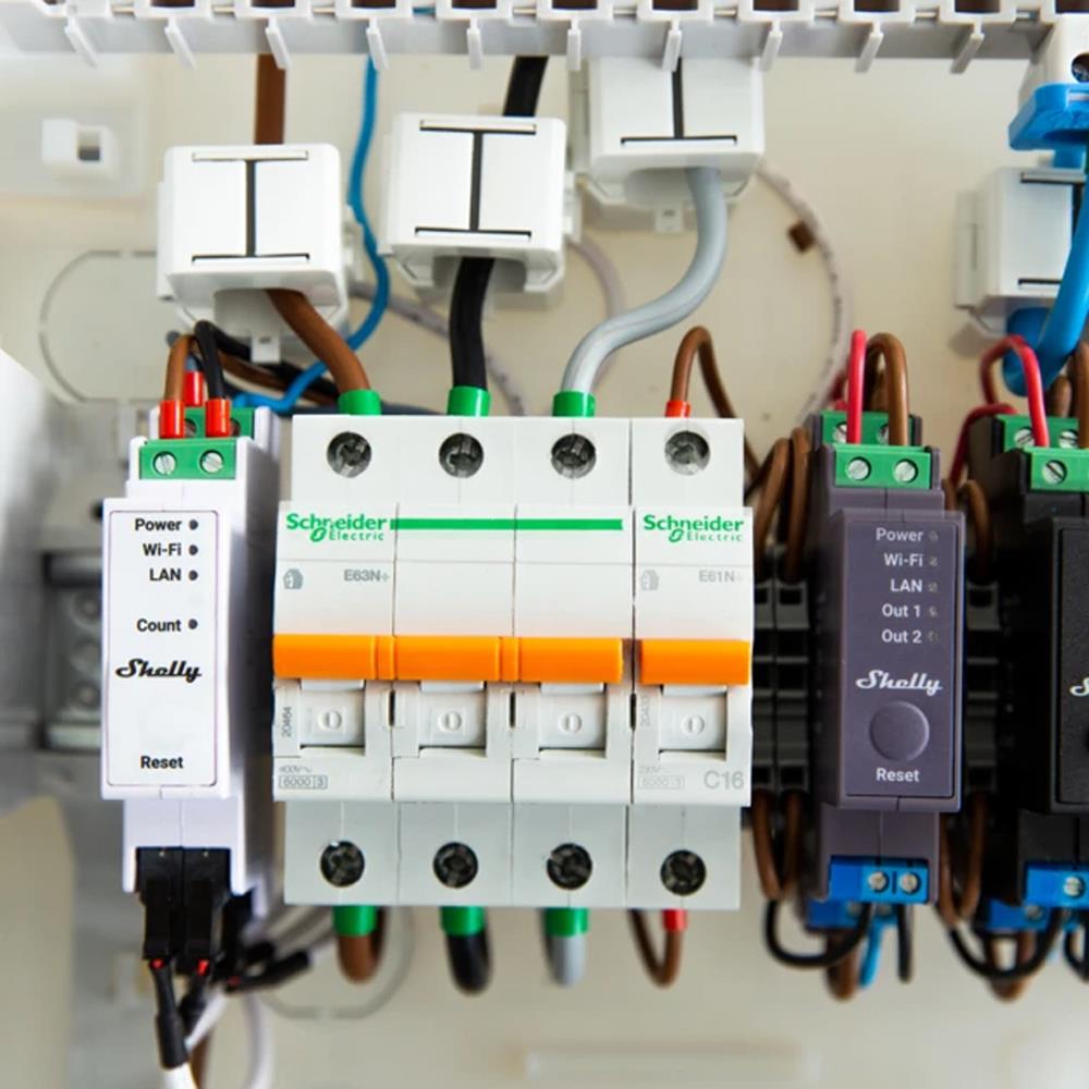 Shelly Pro 3EM 3-Phase Power Consumption Meter 120A WiFi LAN BT DIN Mounting