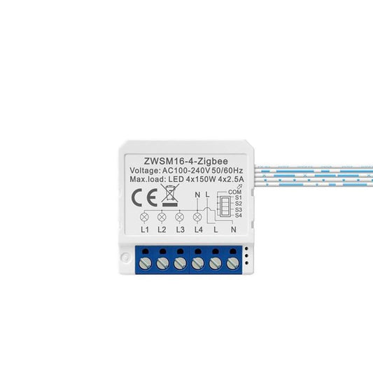 AVATTO ZWSM16-W4 ZigBee 3.0 4 Channel 4CH Smart Switch Module Light Switch TUYA
