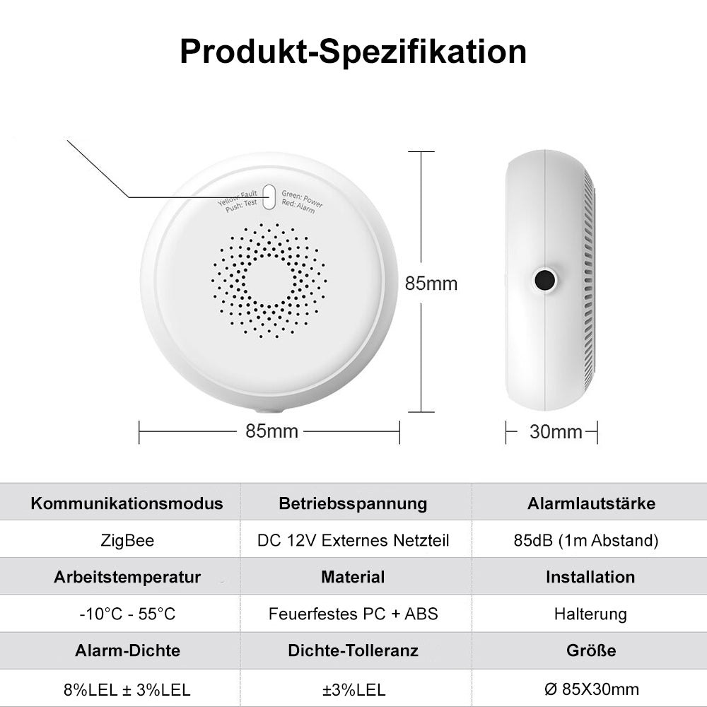 IMOU IOT-ZGA1-EU ZigBee Smart Gas Detector Warnmelder CNG LNG Methan 85dBm
