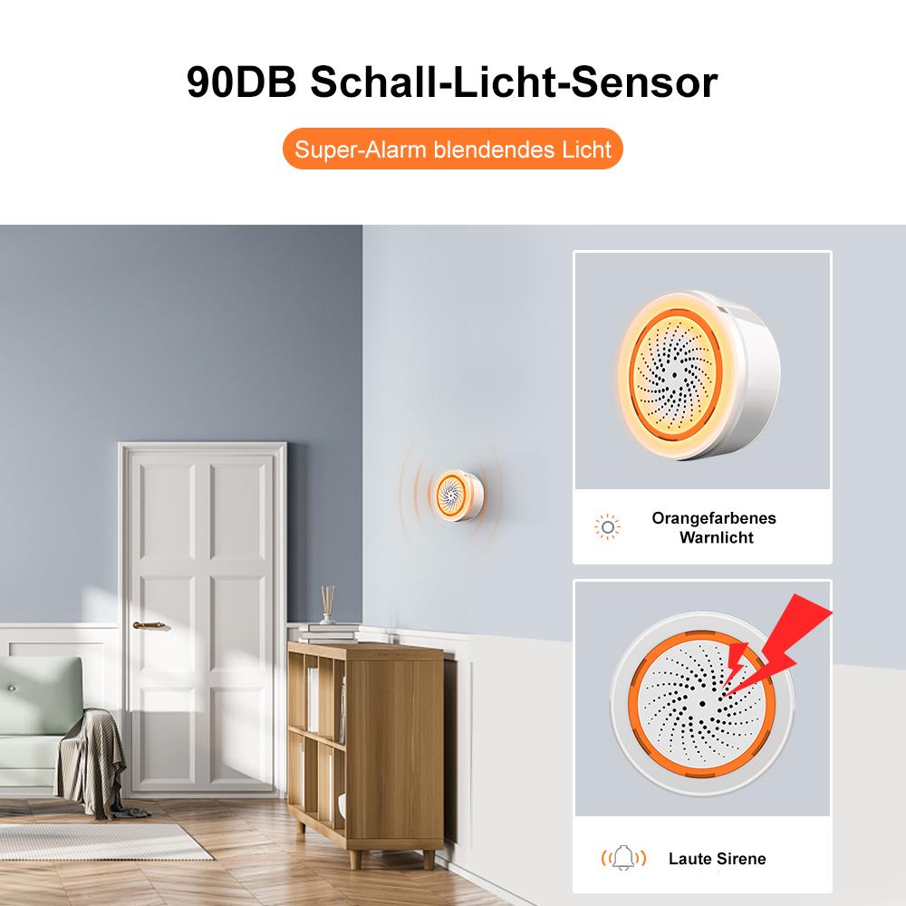 NEO NAS-AB02B ZigBee 3.0 Smart Alarm Sirene 90 dB, TUYA, ZIGBEE2MQTT, ZHA