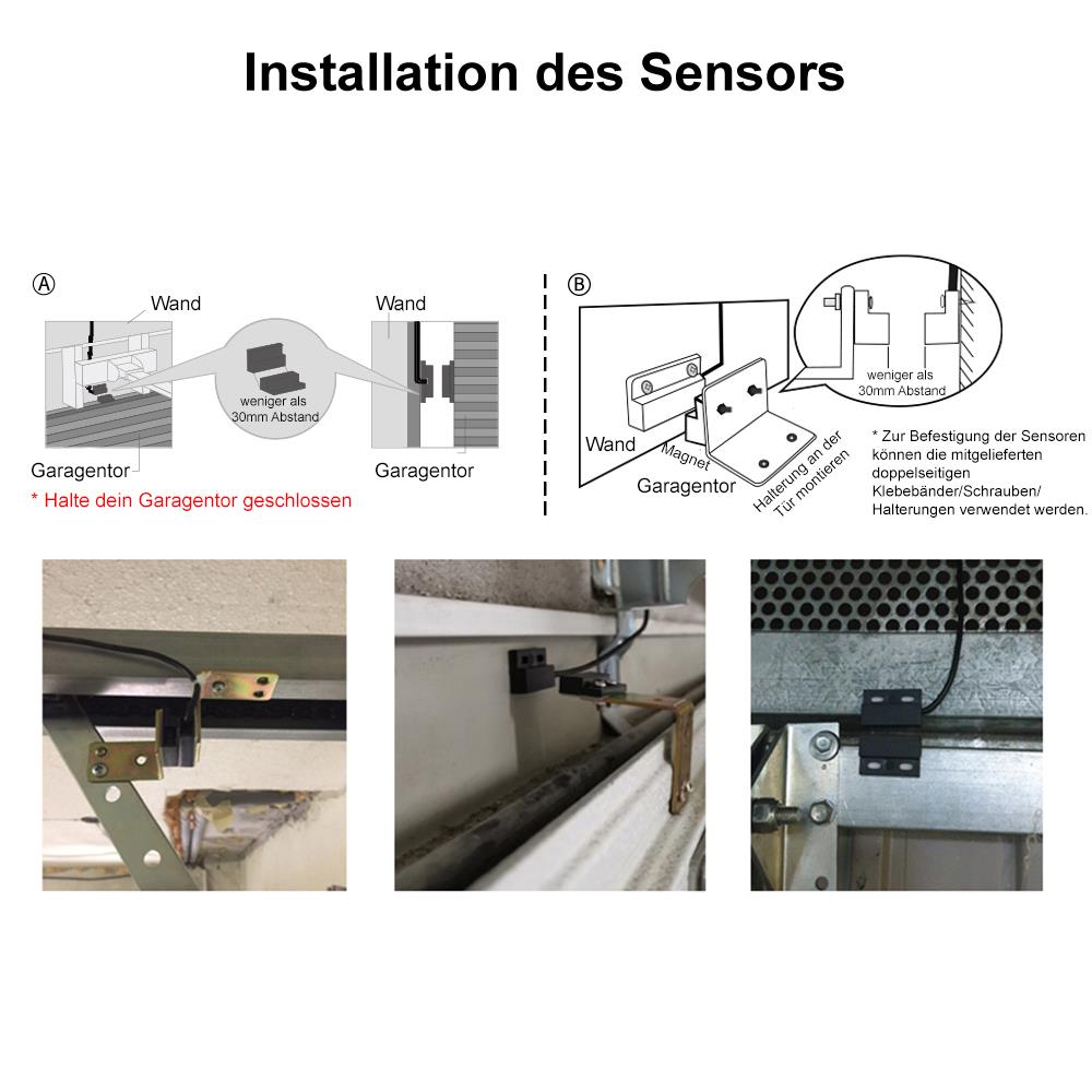 Tuya Zigbee Smart Garage Door Opener Door Opener Contact with Sensor Alexa Google