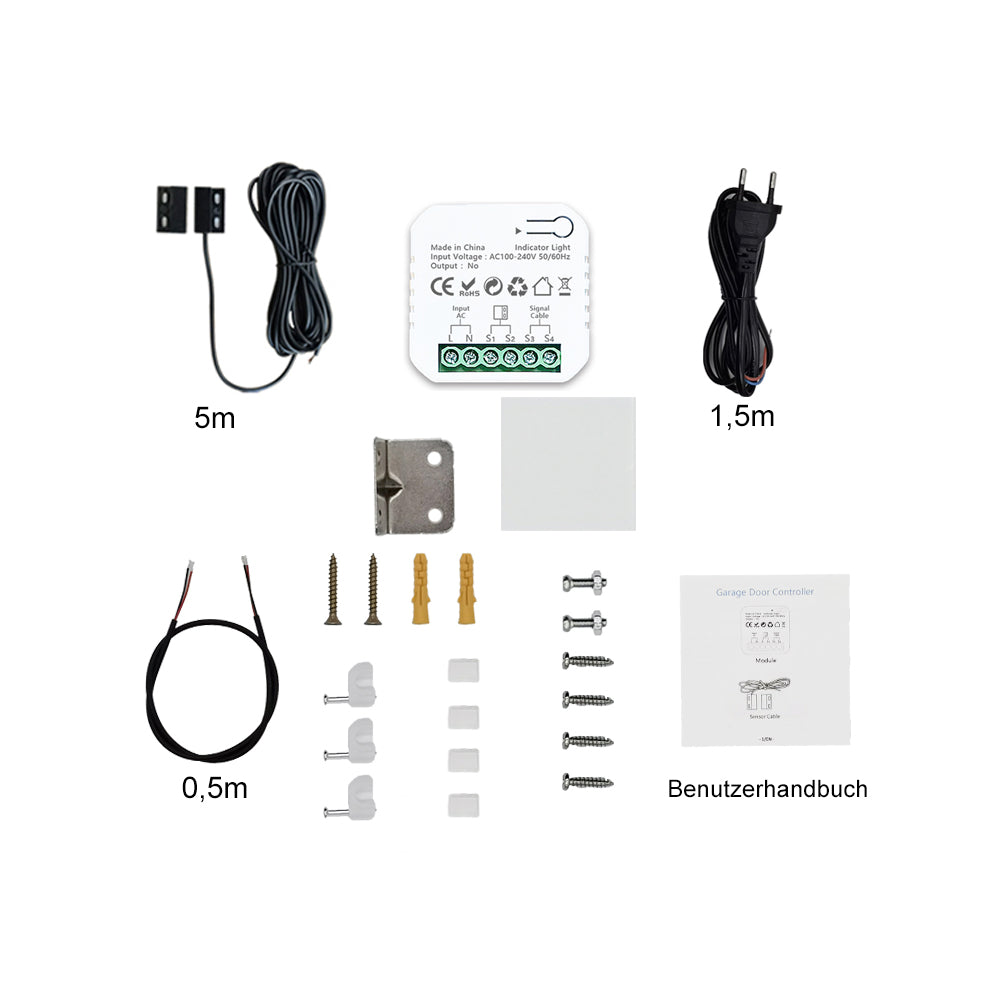 Tuya Zigbee Smart Garage Door Opener Door Opener Contact with Sensor Alexa Google