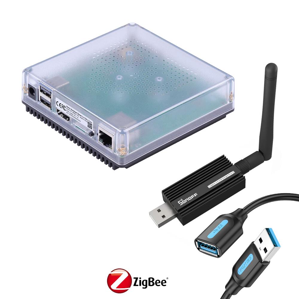 Home Assistant Green Smart Home Hub 2X USB, Gigabit LAN opt. Sonoff ZBDongle-E