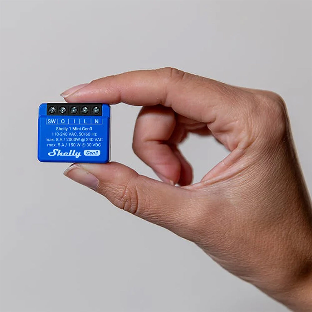 Shelly Plus 1 Mini Gen3 8A DC-AC ESP32 Unterputz WiFi Schalter Relais Tasmota 15