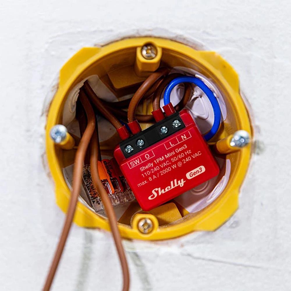 Shelly Plus 1PM Mini Gen3 8A AC ESP32 WiFi Relais Energiemessung Tasmota 15