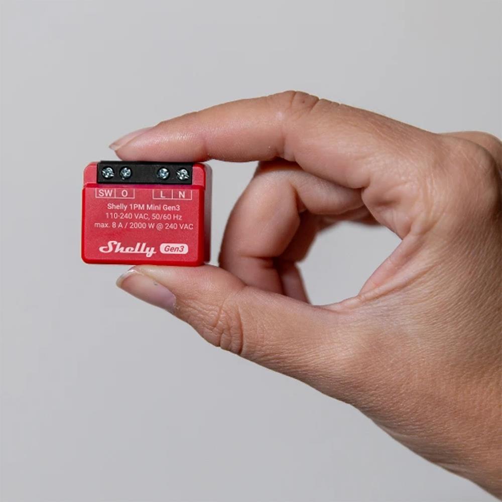 Shelly Plus 1PM Mini Gen3 8A AC ESP32 WiFi Relais Energiemessung Tasmota 15