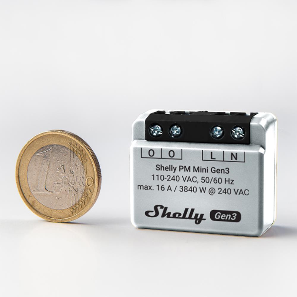 Shelly Plus PM Mini Gen3 16A AC energy feed WiFi PowerMeter Tasmota 15 PV