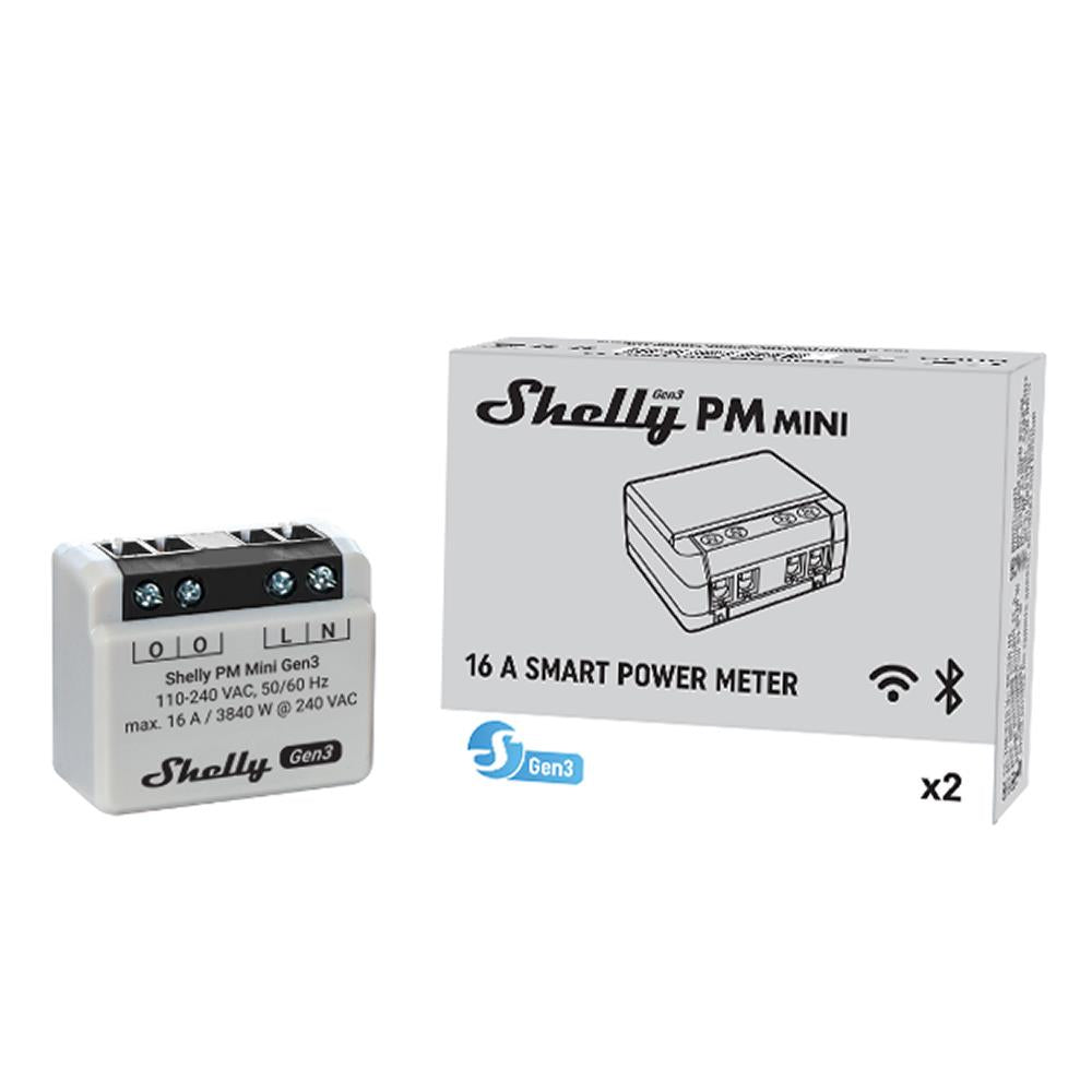 Shelly Plus PM Mini Gen3 16A AC energy feed WiFi PowerMeter Tasmota 15 PV