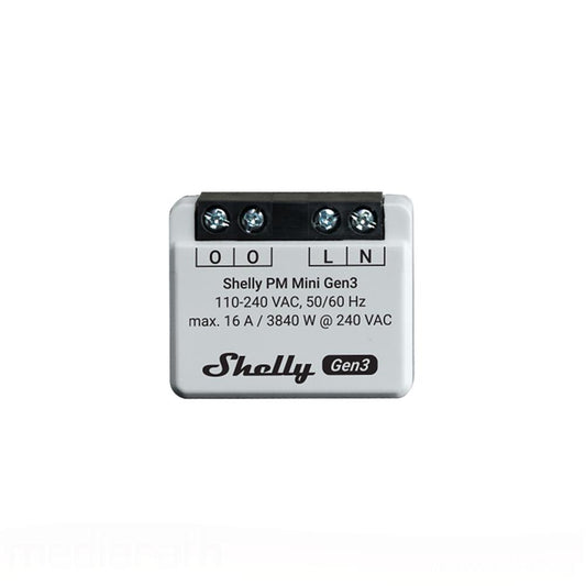 Shelly Plus PM Mini Gen3 16A AC ESP32 flush-mounted WiFi energy meter Tasmota 15