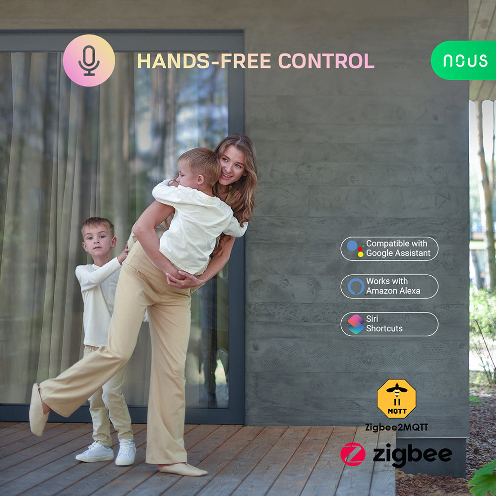 Nous A4Z ZigBee 3.0 IP44 Dual Outdoor Smart Socket 16A Power Consumption Measurement