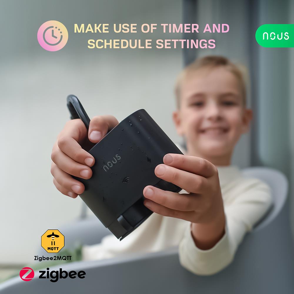 Nous A4Z ZigBee 3.0 IP44 Dual Outdoor Smart Socket 16A Power Consumption Measurement