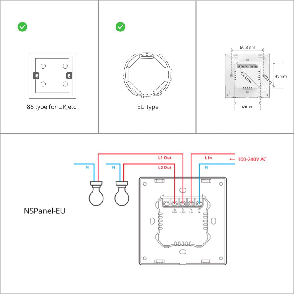 SONOFF NSPanel White Touch Display Wall Switch Smart Wall Switch Tasmota 15