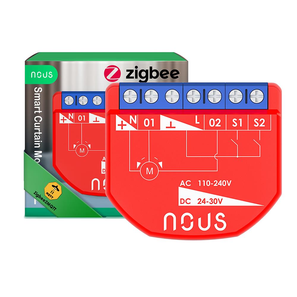 NOUS B4Z Zigbee 3.0 Smart Curtain Module Curtain Roller Shutter Switch AC - DC