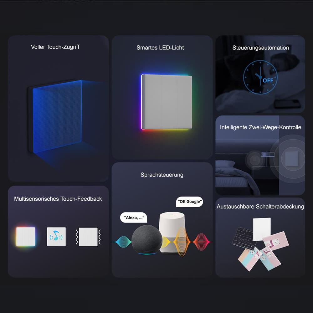 Sonoff TX Ultimate T5 EU 4C 4-Kanal Smart WiFi Wand Touch Schalter Tasmota 15