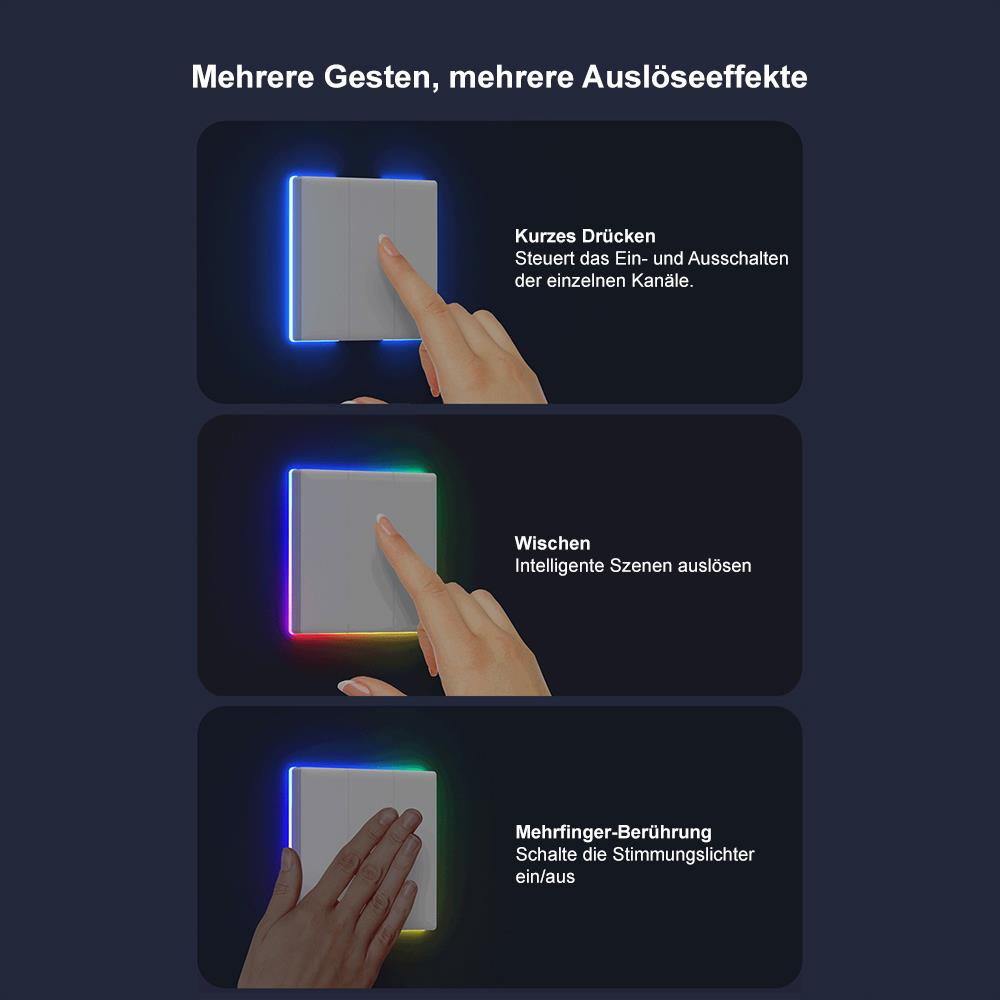 Sonoff TX Ultimate T5 EU 4C 4-Kanal Smart WiFi Wand Touch Schalter Tasmota 15