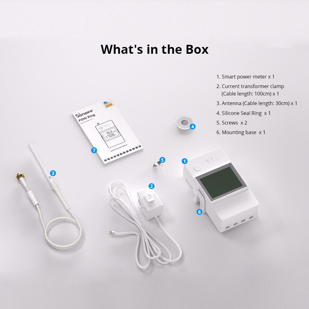 SONOFF POW Ring Smart Power Meter POWCT 100A WiFi Leistungsmesser Tasmota 15 PV