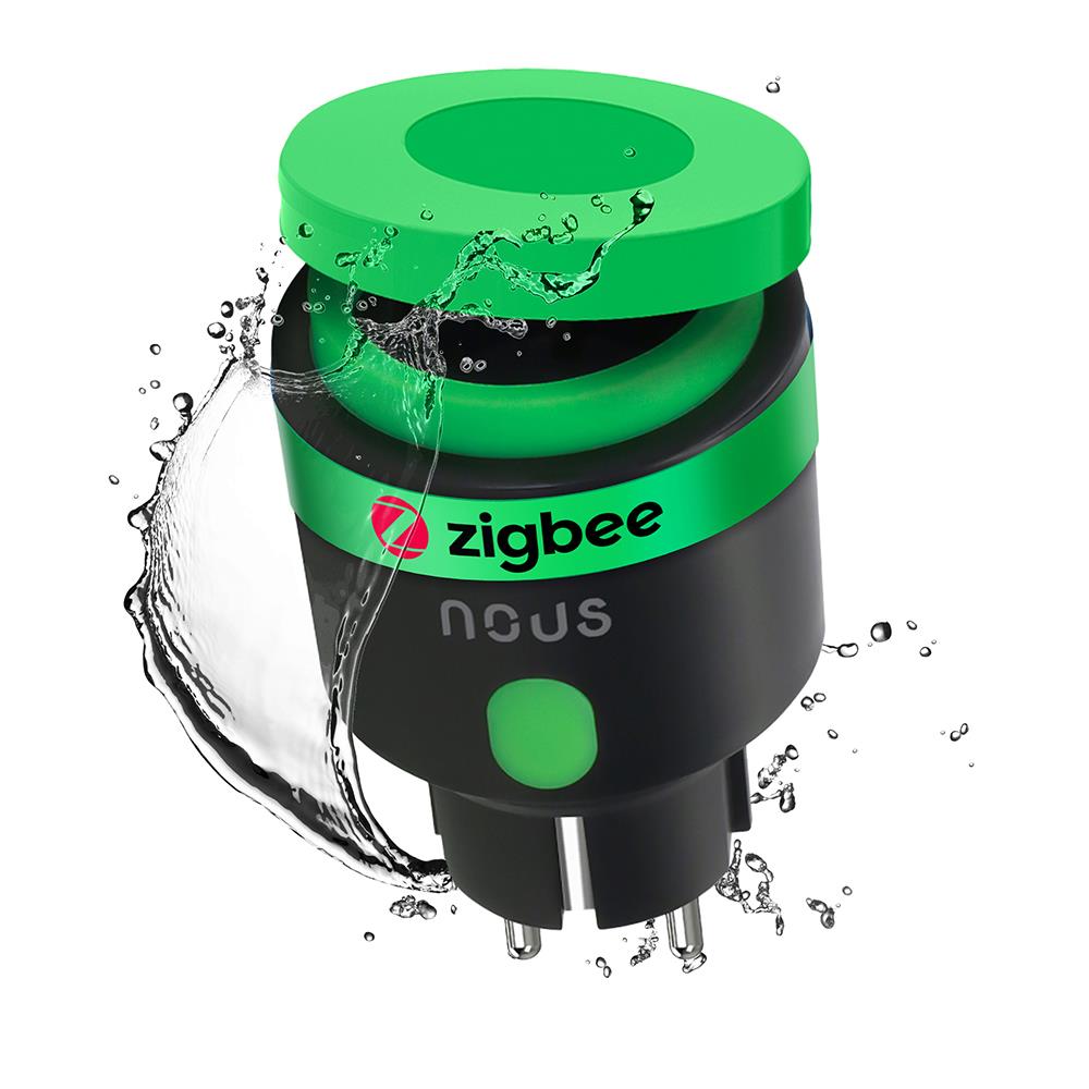 Nous A6Z Zigbee IP44 Outdoor Smart Socket 16A Consumption Measurement ZHA 2MQTT