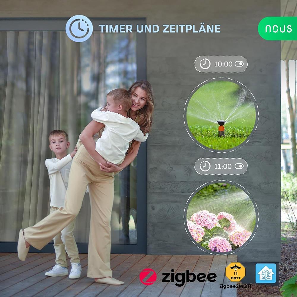 Nous A6Z Zigbee IP44 Outdoor Smart Socket 16A Consumption Measurement ZHA 2MQTT