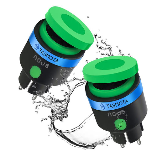 2X Nous A6T WiFi IP44 Outdoor Smart Socket 16A Energy Meter Tasmota preinstalled