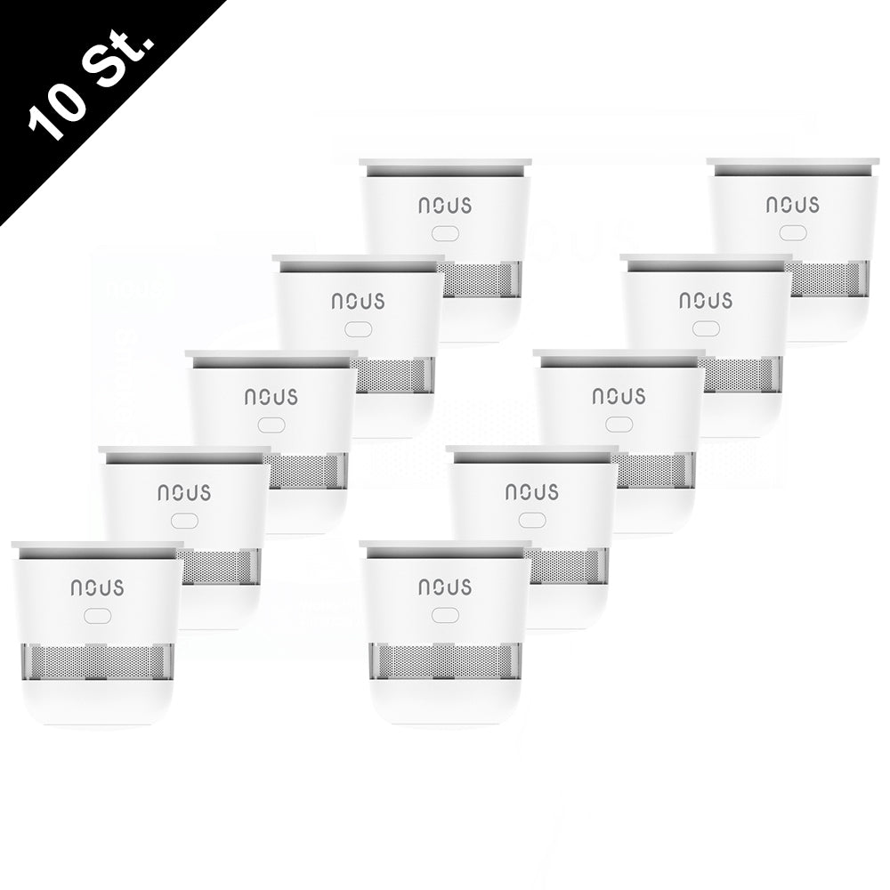 NOUS E8 Zigbee 3.0 Smart Smoke Detector Smoke Sensor Photoelectric 85dB 2MQTT ZHA