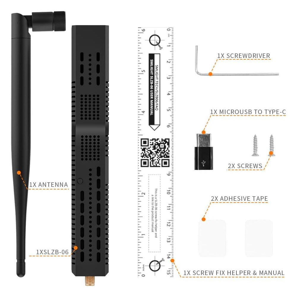 SMLIGHT SLZB-06U Zigbee LAN PoE USB Wi-Fi Adapter Zigbee2MQTT ZHA Thread CC2652P