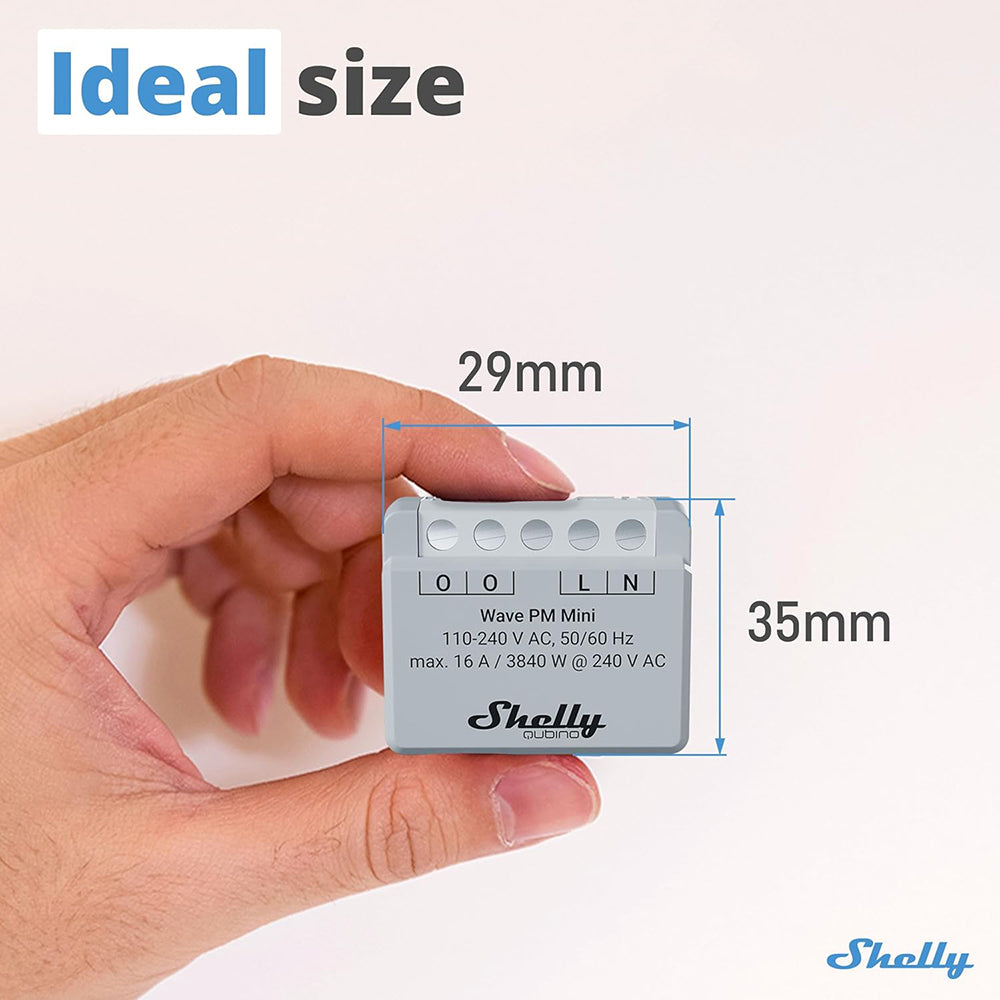 Shelly Wave PM MINI 16A AC Smart Energiemessgerät Stromzähler Z-WAVE